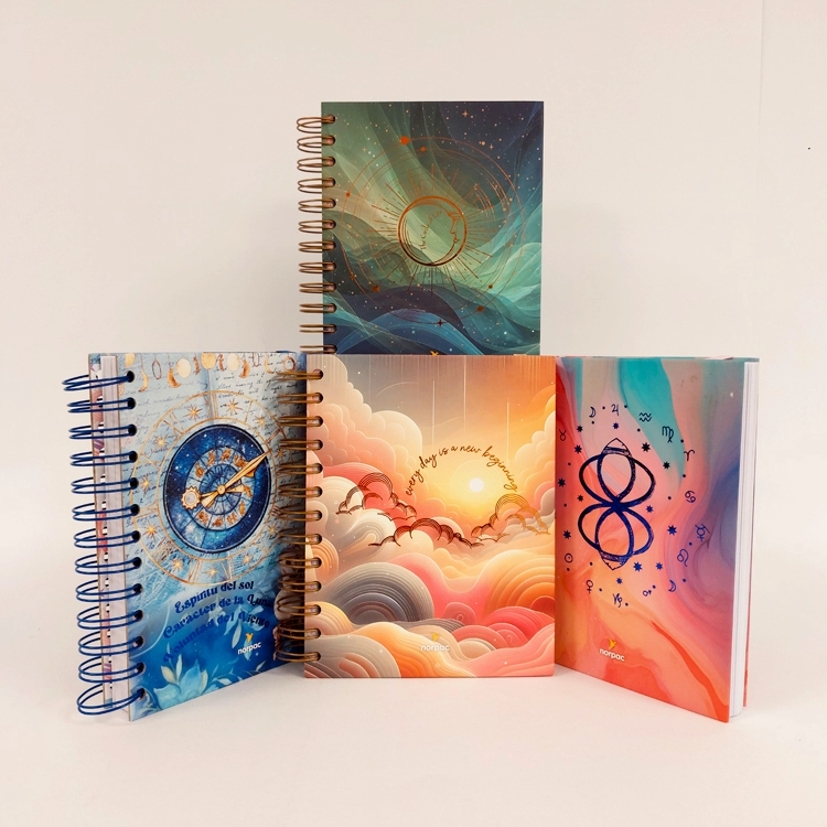 Agenda Norpac 2025 Bohemian Diaria Espiralada Nº7 Tapa Dura Art.AG5013